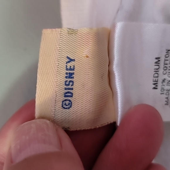 MAIN STREET Disney tee white red blue football Mickey 28 Outta My Way glitter - Picture 10 of 14